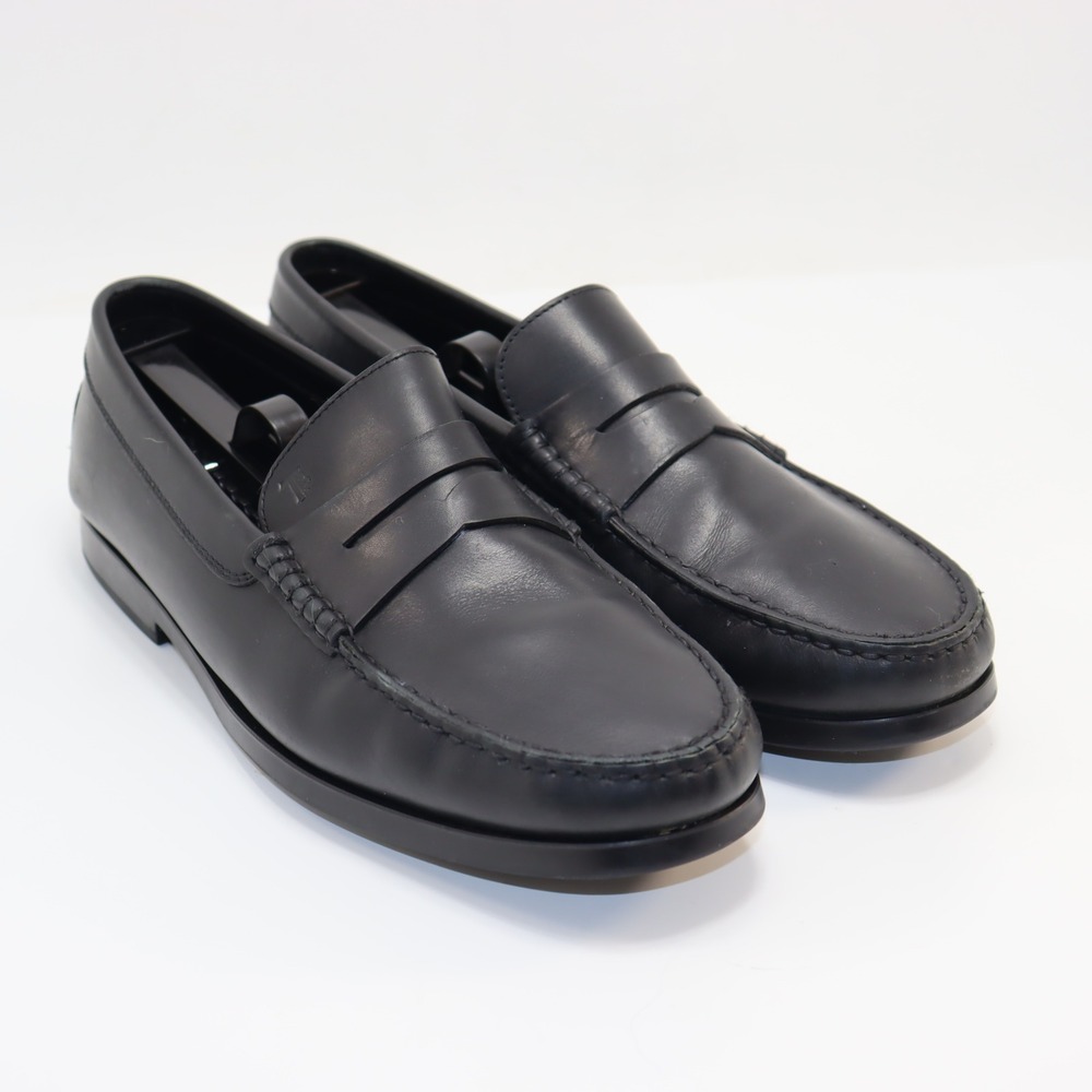 Tod's Penny Loafers 8.5 Black Mens Leather Gommino Classic